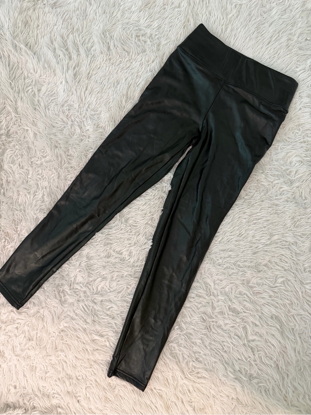 Vince Camuto Faux Leather Leggings Black High Rise Size S